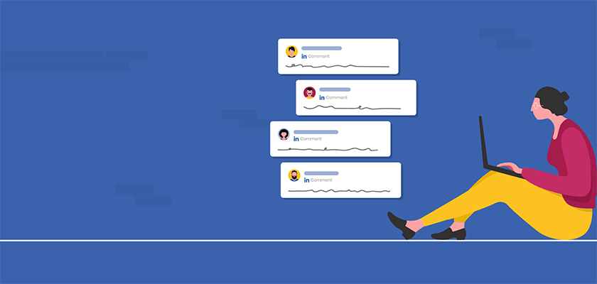 کامنت گذاشتن با پیج شرکتی لینکدین